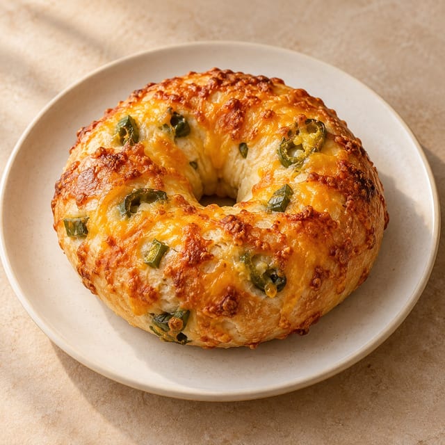 Jalapeño Cheddar Bagel.