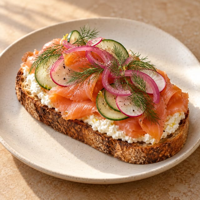 Smoked Salmon Toast.