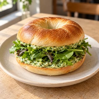 Green Goddess Plain Bagel