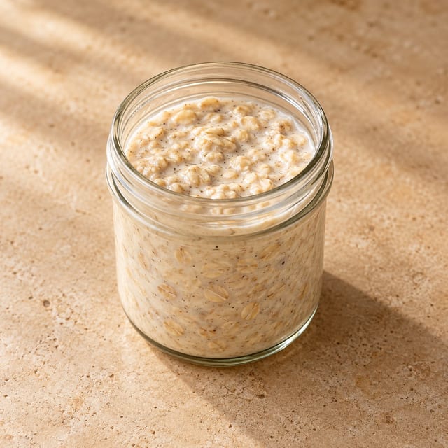 Vanilla infused Overnight Oats.